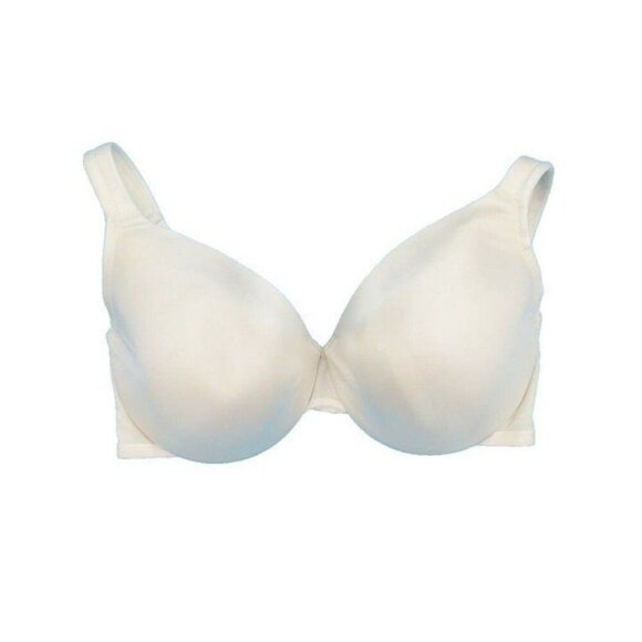Cacique Lane Bryant Womens Bra Smooth Satin Full Coverage 46DDD Ivory Bisque - Picture 2 of 8